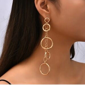 BOUTIQUE Gold Long Drop Earrings